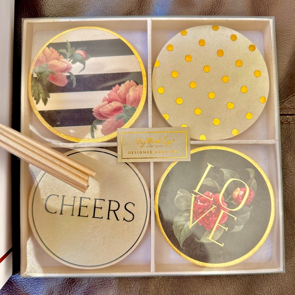 ✅New #16 Designer Paper Coaster Set
